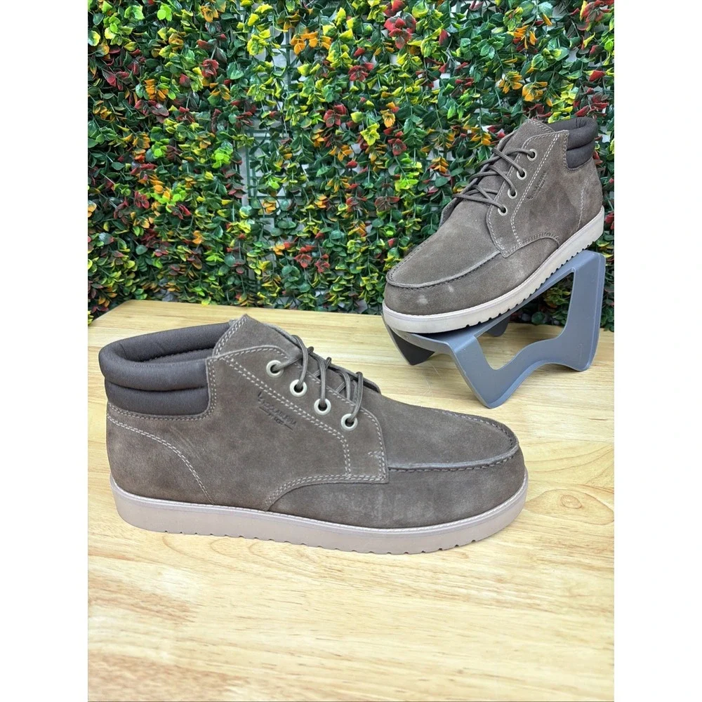 Koolaburra UGG Braan Lace-Up Chukka Boots Shoes Faux Fur Lined Brown Men's 12‎